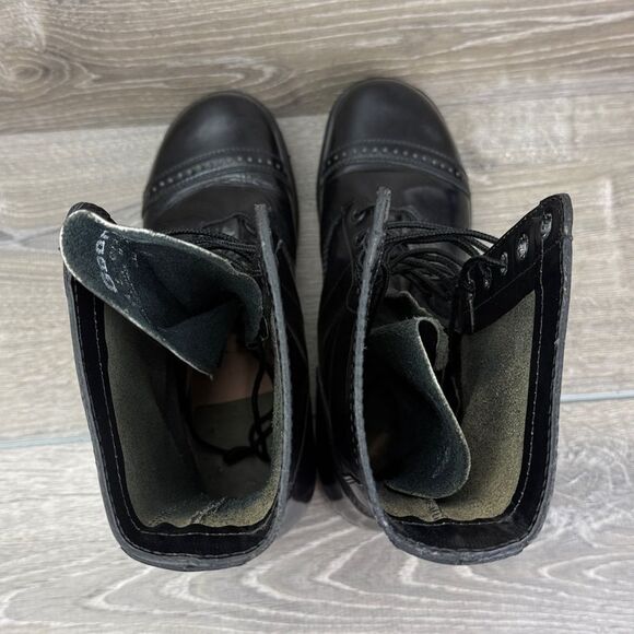 Georgia Boot Co Men’s Sz 8.5E Black Leather 12-Eye Combat Military Jump Boots - Picture 5 of 12